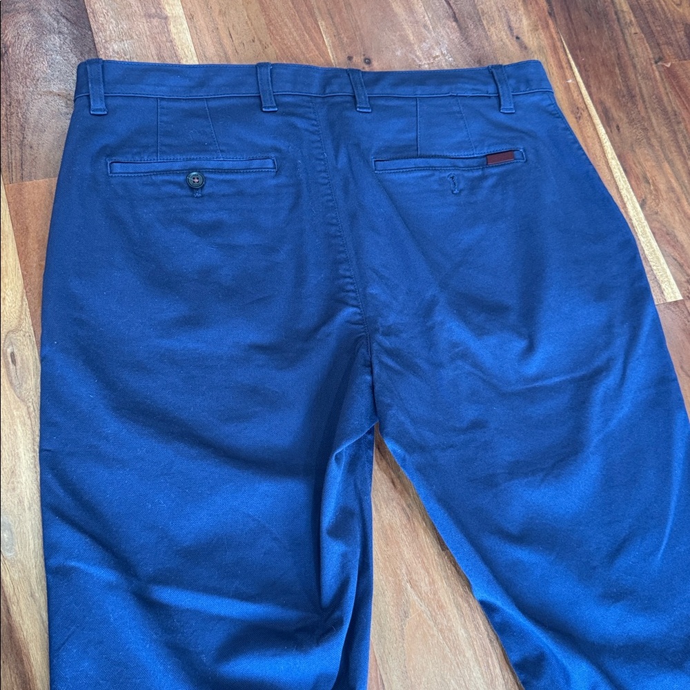 TED BAKER- Men's Navy Chino Pants -‎ Classic Straight Fit 36W x 31 - Picture 6 of 12